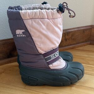 Sorel Pink and Gray Snow Boots